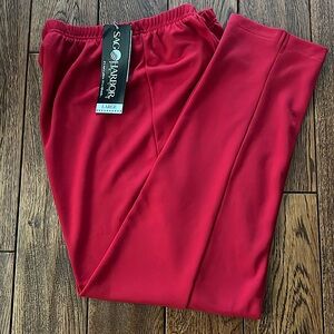NWT Sag Harbor  Red Petite Knit Slacks